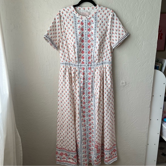 Gal Meets Glam Alisa Floral Button Front Maxi Dress Unicorn 🦄 - Picture 3 of 14